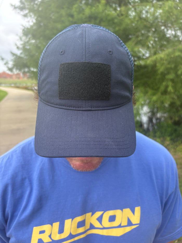 Navy Velcro Patch Hat