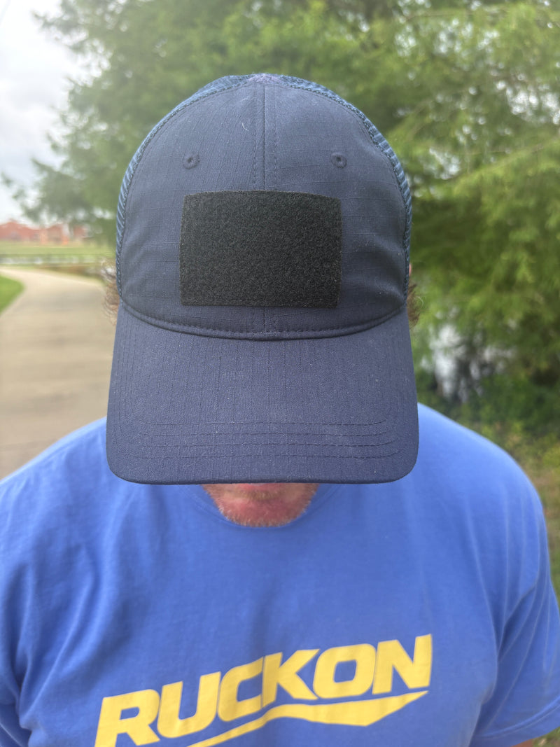 Navy Velcro Patch Hat