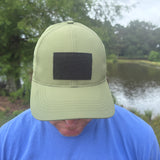 Moss Colored Velcro Patch Hat