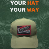 Moss Colored Velcro Patch Hat